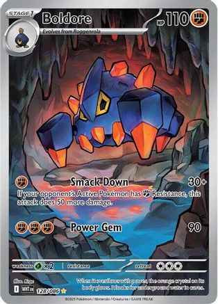 Boldore 128/086 - SV White Flare Holofoil