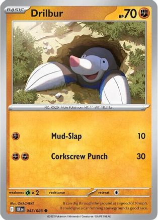 Drilbur 045/086 - SV Black Bolt Holofoil
