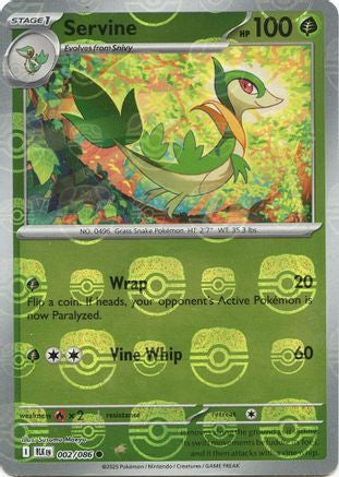Servine (Master Ball Pattern) 002/086 - SV Black Bolt - Holofoil