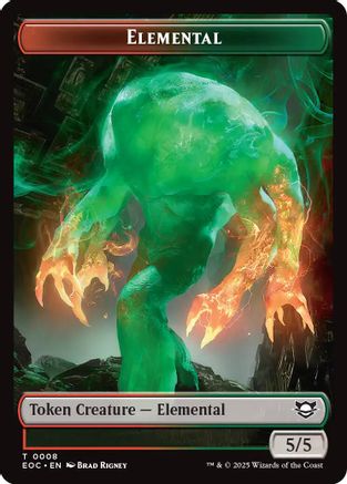 Elemental (0008) // Gnome Double-Sided Token (EOC-8 // 11) - Commander: Edge of Eternities Foil