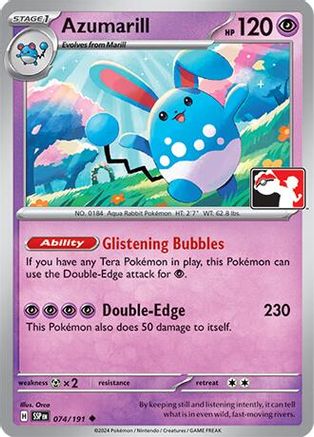 Azumarill 074 - Prize Pack Series Cards