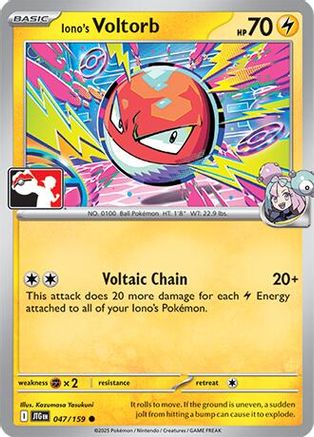 Iono's Voltorb 047 - Prize Pack Series Cards Holofoil