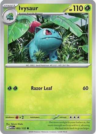 Ivysaur 002/132 - ME01 Mega Evolution Reverse Holofoil