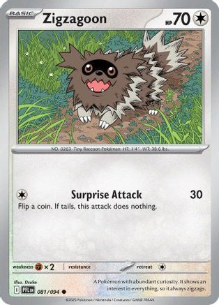 Zigzagoon 081 - ME02 Phantasmal Flames Reverse Holofoil