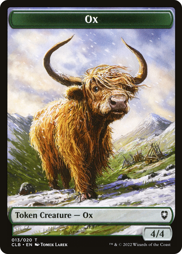 Ox (CLB-013) - Battle for Baldur's Gate Tokens Foil
