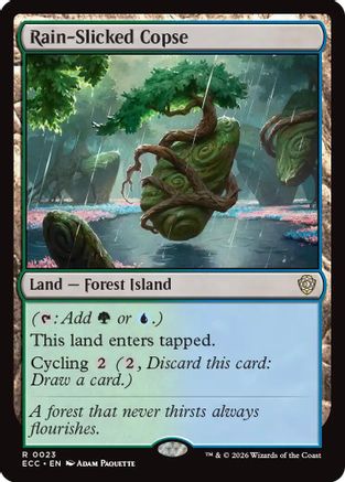 Rain-Slicked Copse (ECC-023) - Commander: Lorwyn Eclipsed