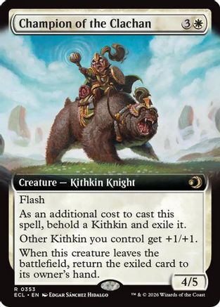 Champion of the Clachan (Extended Art) (ECL-353) - Lorwyn Eclipsed