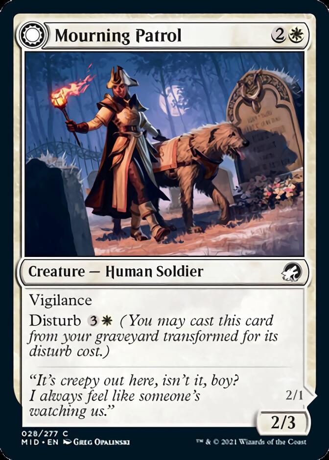 Mourning Patrol // Morning Apparition (MID-028) - Innistrad: Midnight Hunt: (Double Faced Transform)