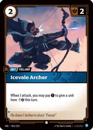 Icevale Archer (065/219) - Unleashed Foil