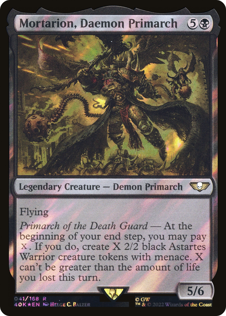 Mortarion, Daemon Primarch (40K-41★) - Warhammer 40,000 Commander Foil