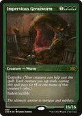 Impervious Greatwurm (2X2-463) - Double Masters 2022 Etched Foil
