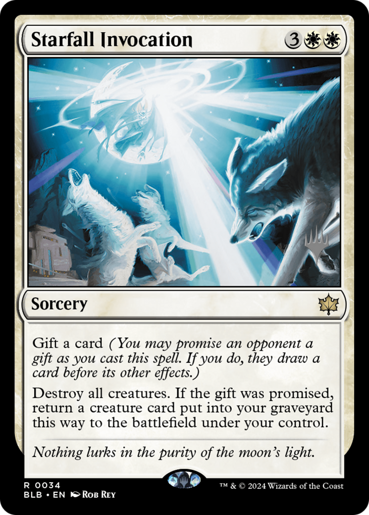 Starfall Invocation (PPBLB-034) - Bloomburrow Promos Foil