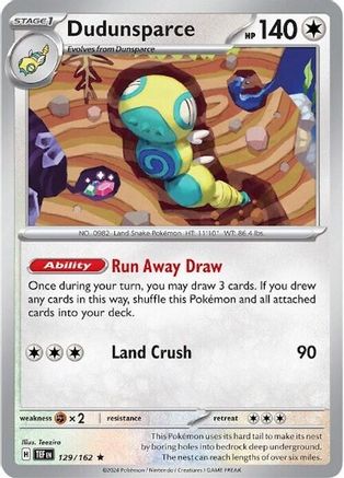 Dudunsparce (Non-Holo) 129/162 - Deck Exclusives