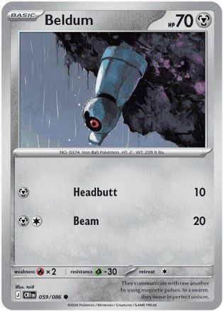 Beldum 059/null - ME04 Chaos Rising Reverse Holofoil