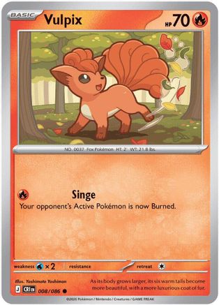 Vulpix 008/null - ME04 Chaos Rising Reverse Holofoil