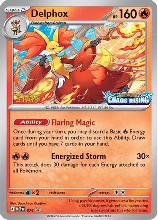 Delphox [Staff] 074/null - ME Mega Evolution Promo Holofoil