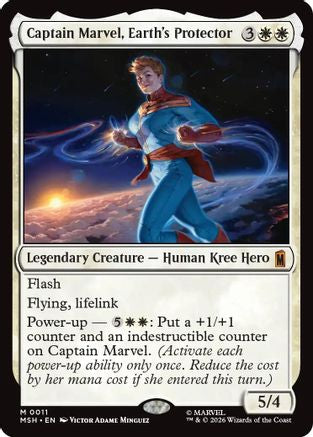 Captain Marvel, Earth's Protector (MSH-011) - Marvel Super Heroes Foil