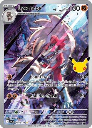 Lycanroc 138/null - ME 30th Celebration Holofoil