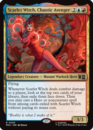Scarlet Witch, Chaotic Avenger (MSC-093) - Commander: Marvel Super Heroes