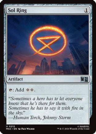 Sol Ring (0212) (Surge Foil) (MSC-212) - Commander: Marvel Super Heroes Foil