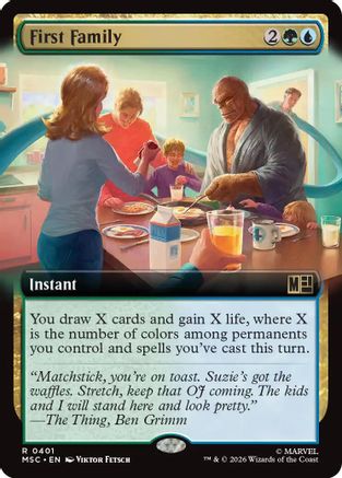 First Family (Extended Art) (MSC-401) - Commander: Marvel Super Heroes