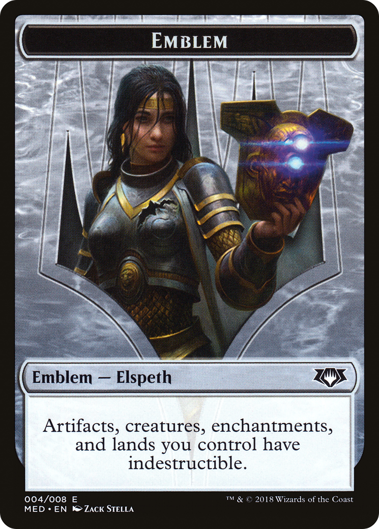 Elspeth, Knight-Errant Emblem (MED-0G4) - Mythic Edition Tokens