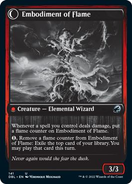 Flame Channeler // Embodiment of Flame (DBL-141) - Innistrad: Double Feature: (Double Faced Transform)