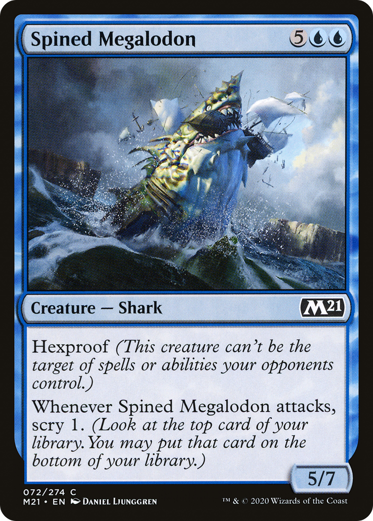 Spined Megalodon (M21-072) - Core Set 2021 Foil