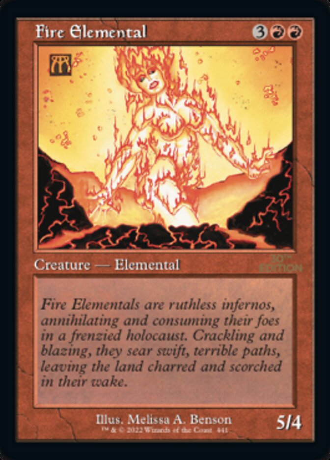 Fire Elemental (Retro Frame) (30A-441) - 30th Anniversary Edition