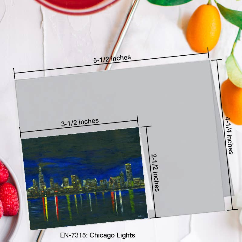 Chicago Lights, Greeting Card (#7315A)