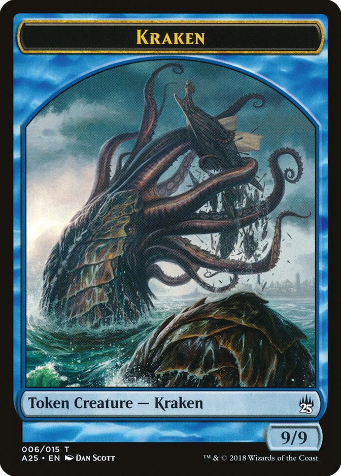 Fish // Kraken (A25-05★) - Masters 25 Tokens