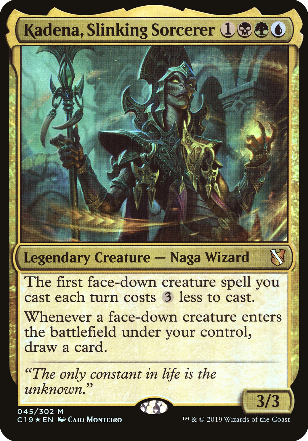 Kadena, Slinking Sorcerer (OVER-045) - Commander 2019 Oversized Foil