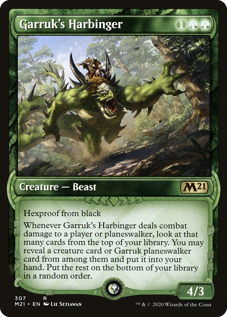 Garruk's Harbinger (M21-307) - Core Set 2021: (Showcase) Foil