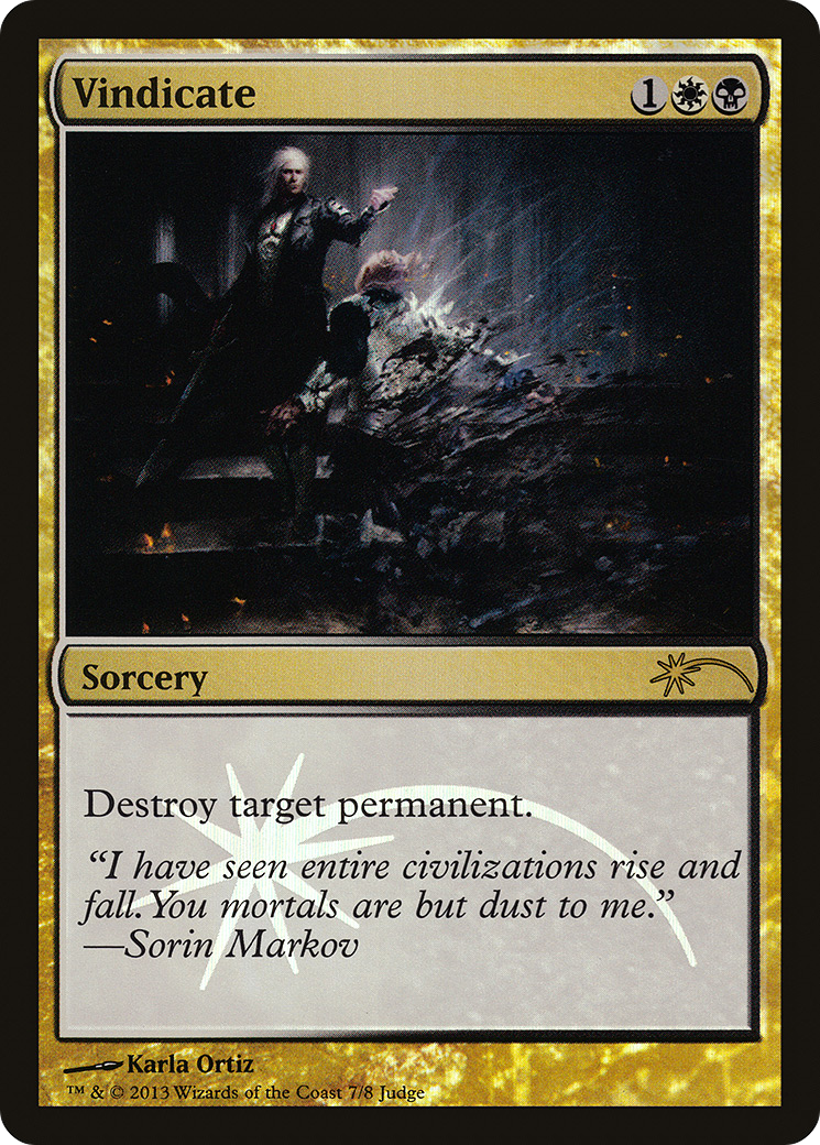 Vindicate (JDG-007) - Judge Gift Cards 2013 Foil