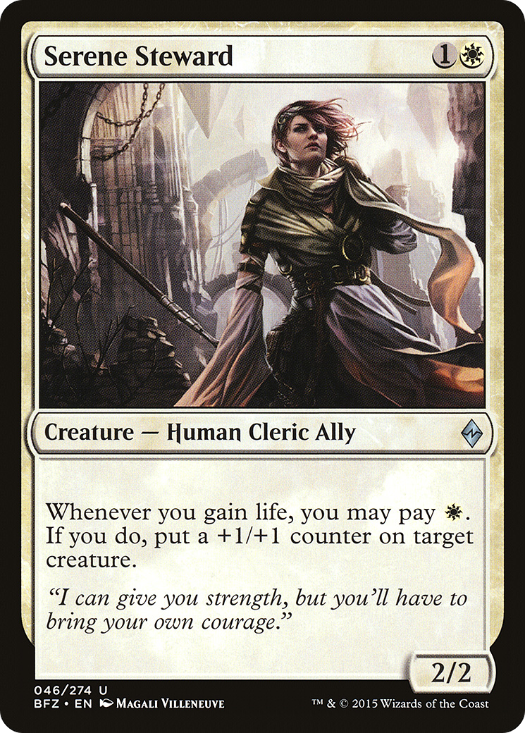 Serene Steward (BFZ-046) - Battle for Zendikar