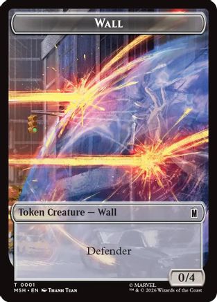 Wall // Moloid Double-Sided Token (MSH-001/013) - Marvel Super Heroes