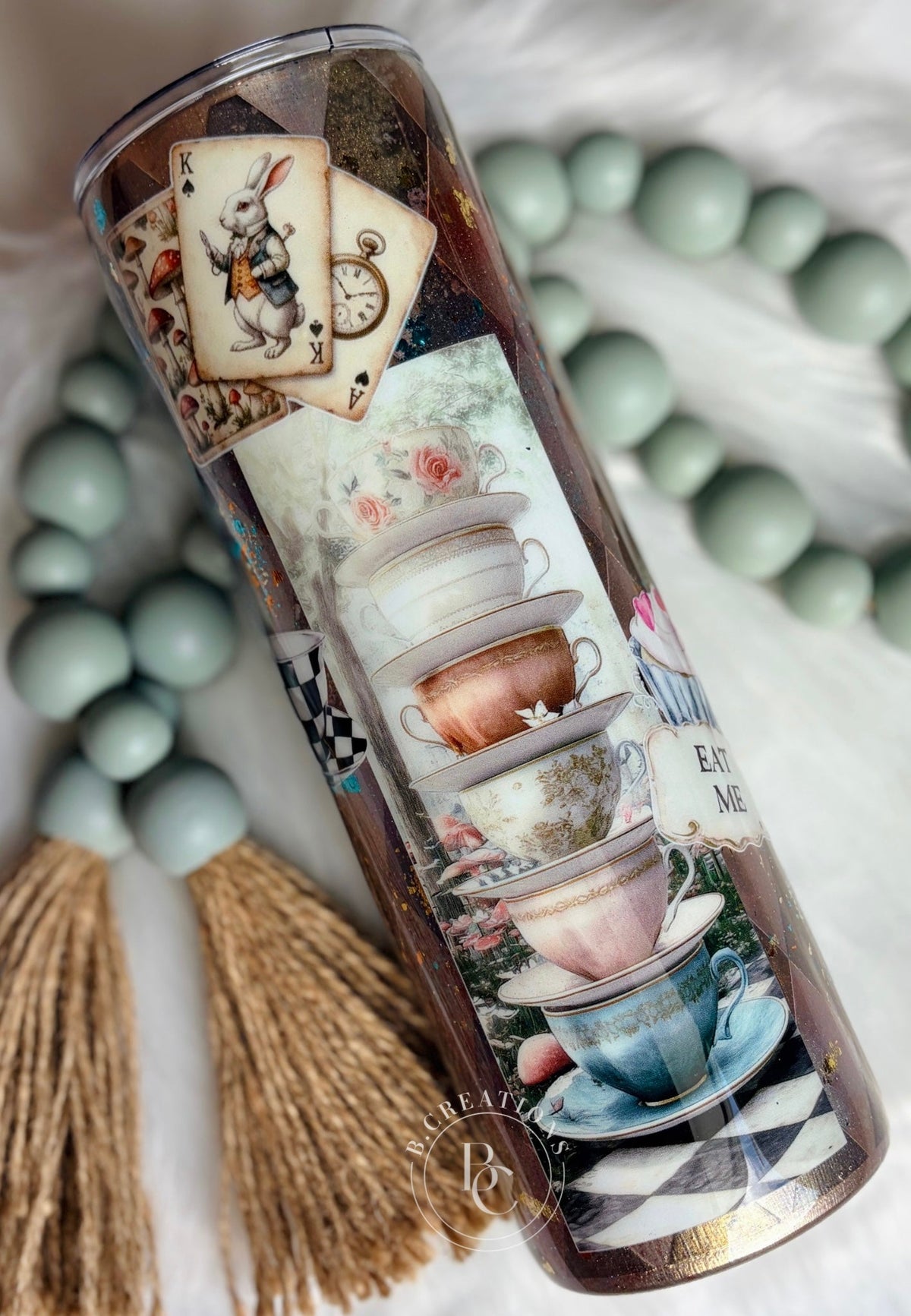 Alice Patchwork, 30 oz skinny tumbler