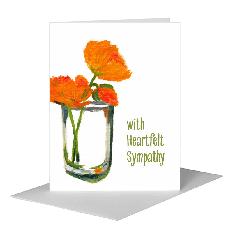 Poppies in Glass, Greeting Card (#7110A)