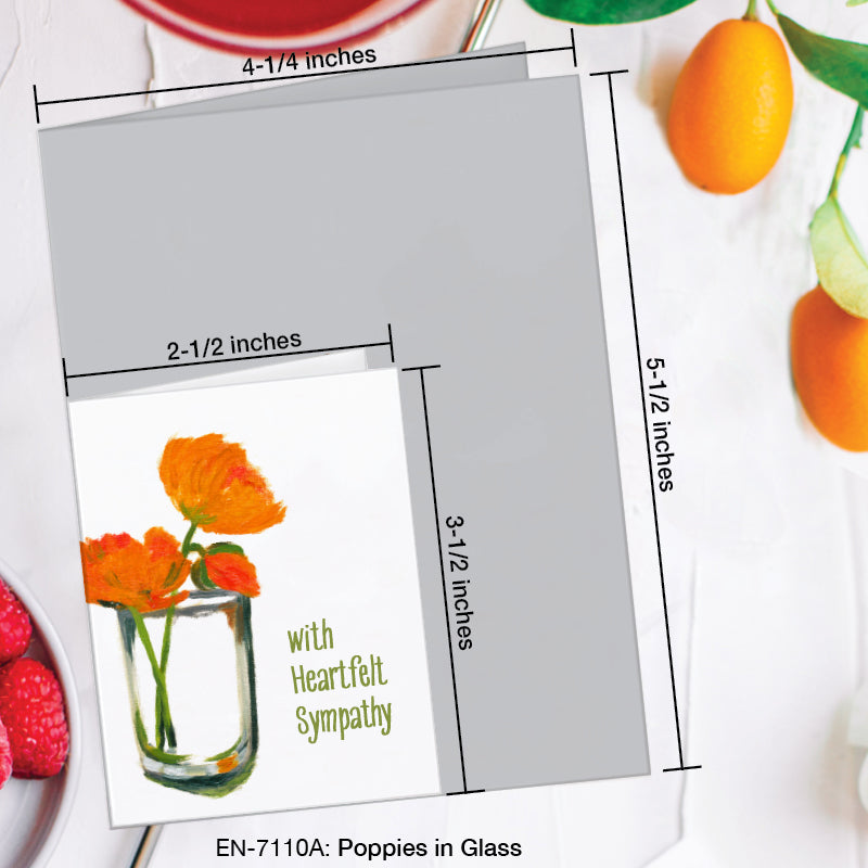 Poppies in Glass, Greeting Card (#7110A)