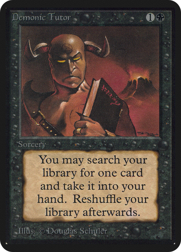 Demonic Tutor (LEA-) - Limited Edition Alpha