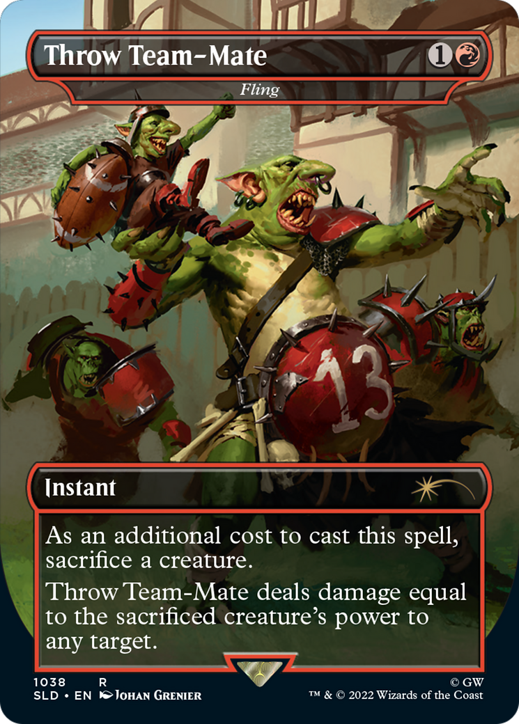 Fling (SLD-1038) - Secret Lair Drop / Throw Team-Mate (Borderless) Foil