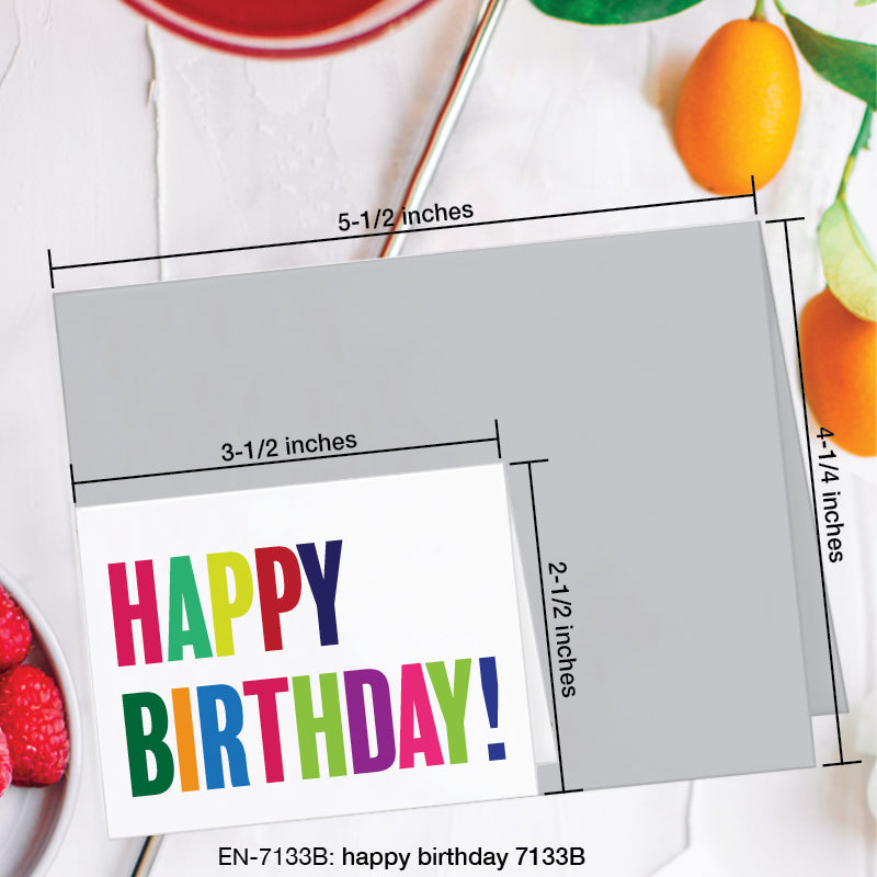 Happy Birthday, Greeting Card (#7133B)