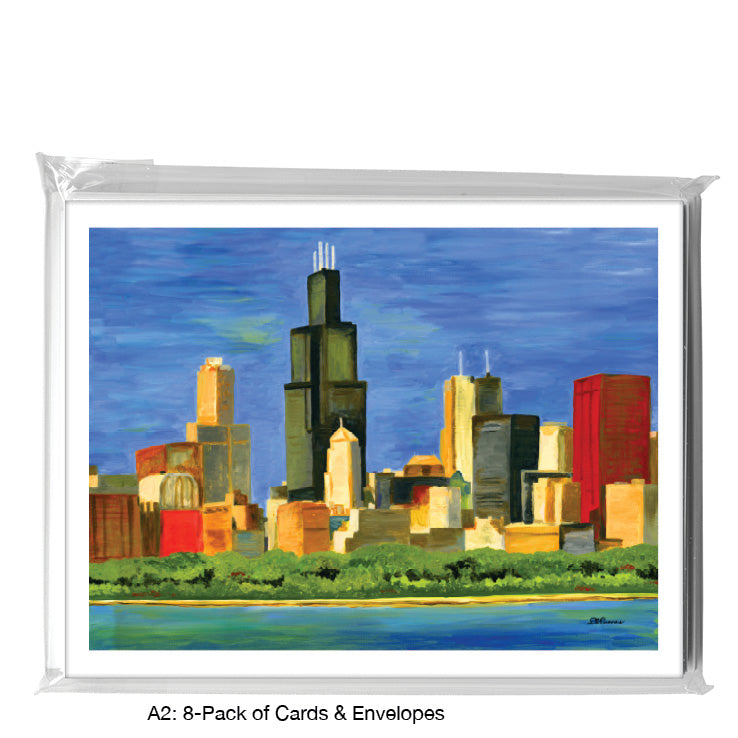 Chicago Skyline, Greeting Card (#7196A)