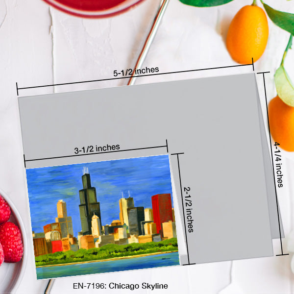 Chicago Skyline, Greeting Card (#7196A)