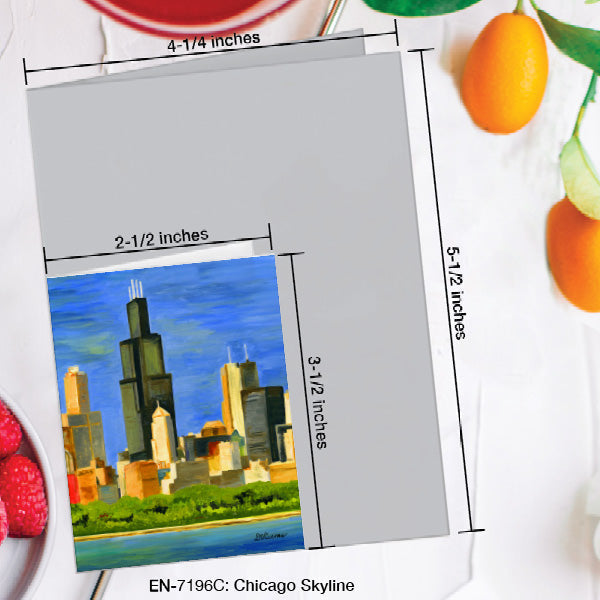 Chicago Skyline, Greeting Card (#7196C)