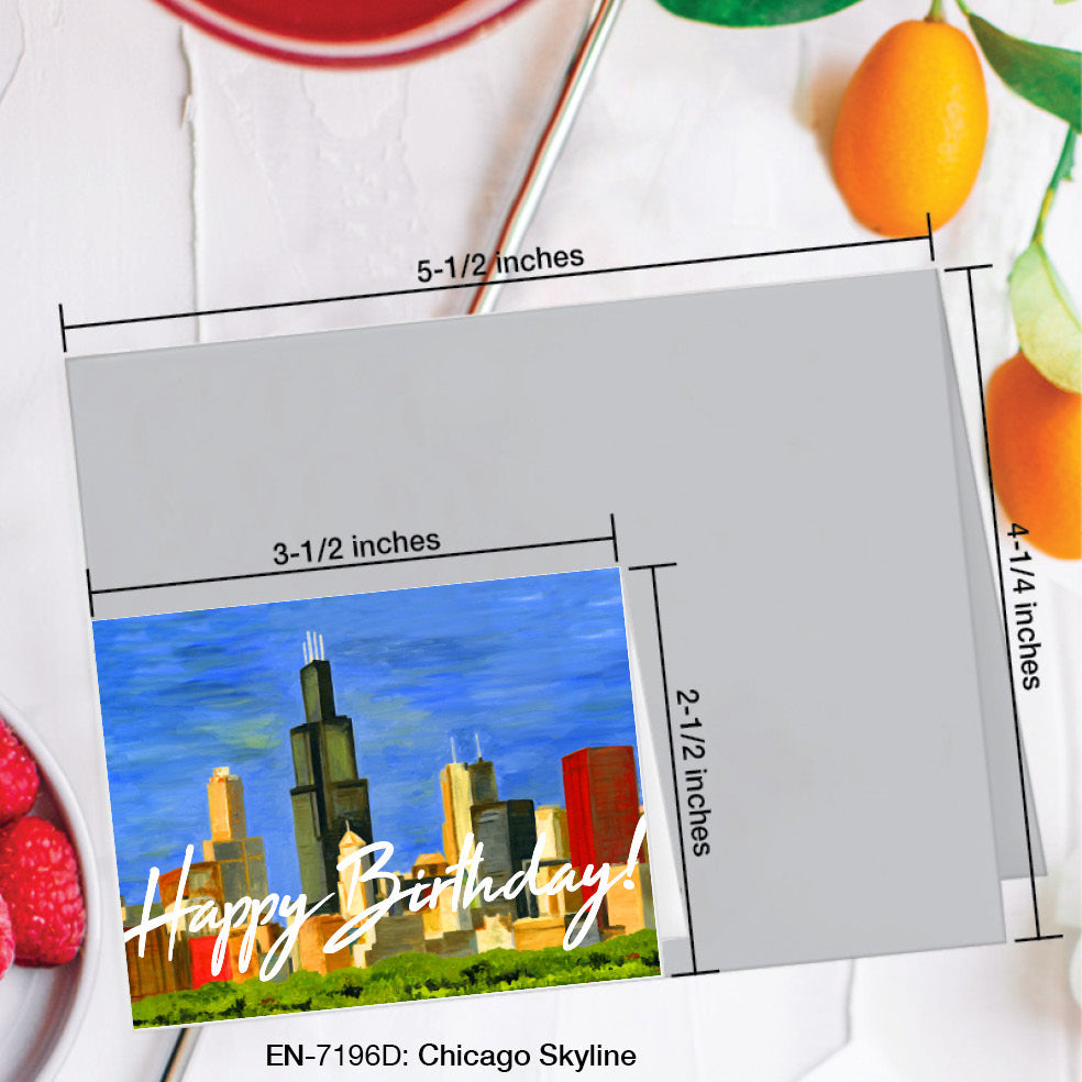 Chicago Skyline, Greeting Card (#7196D)