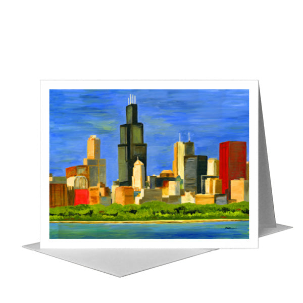 Chicago Skyline, Greeting Card (#7196A)