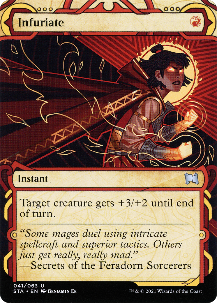 Infuriate (STA-041) - Strixhaven Mystical Archive: (Showcase) (Borderless) Foil
