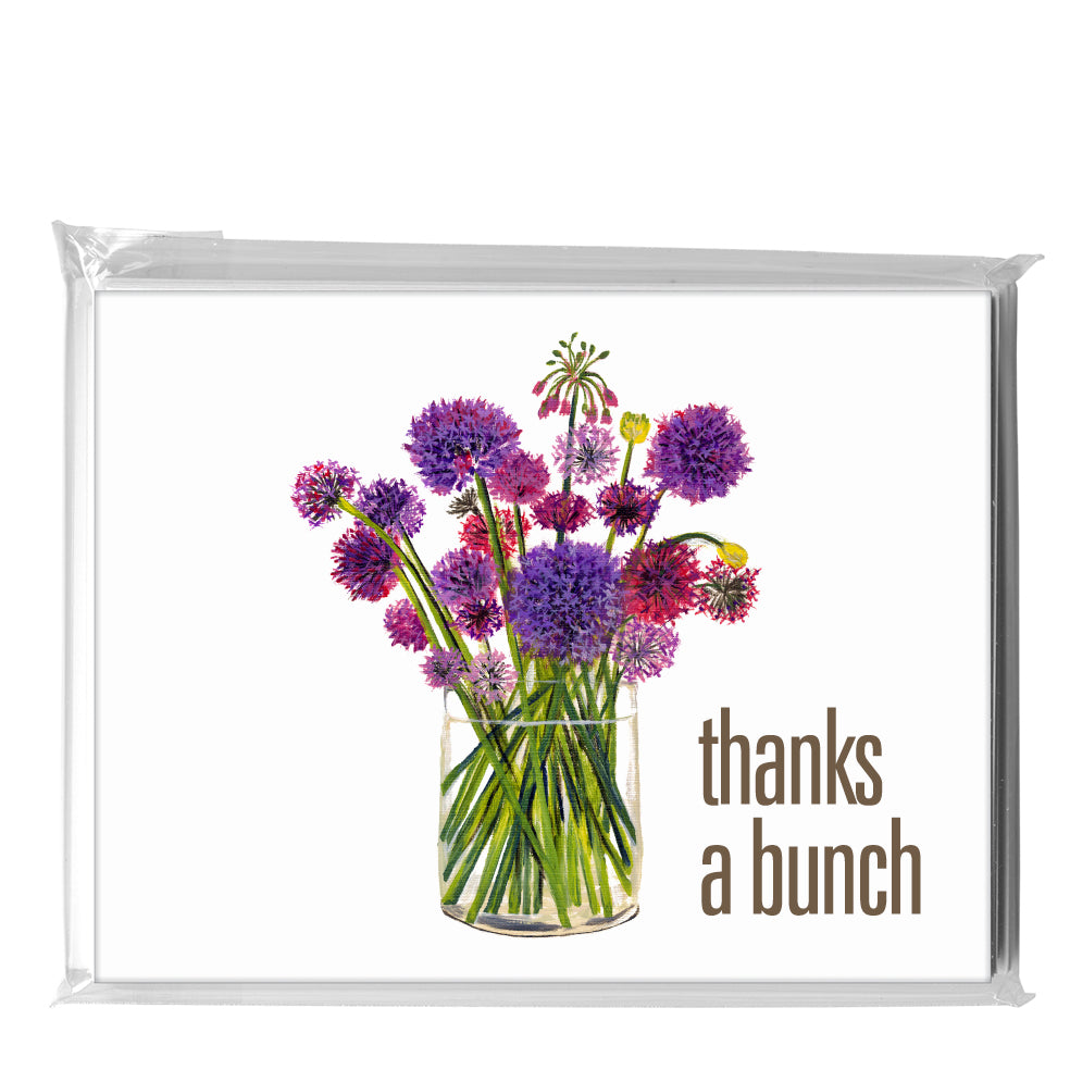 Alliums in Vase, Greeting Card (#7203B)