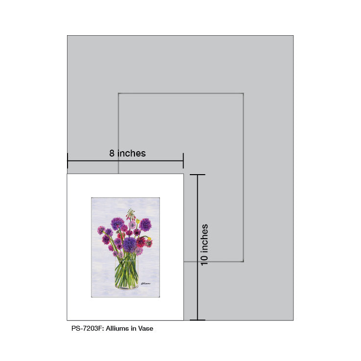 Alliums in Vase, Print (#7203F)